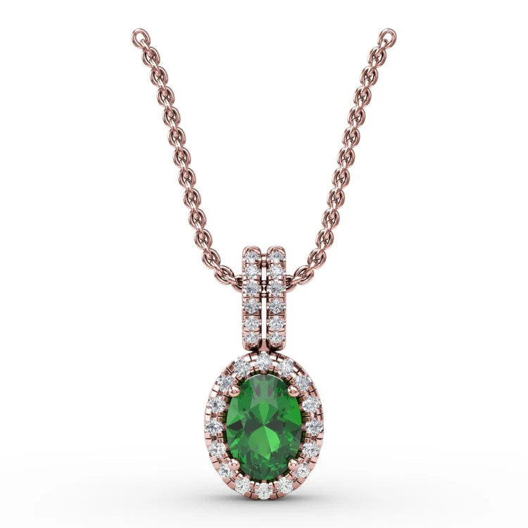 Sophisticated Emerald and Diamond Pendant