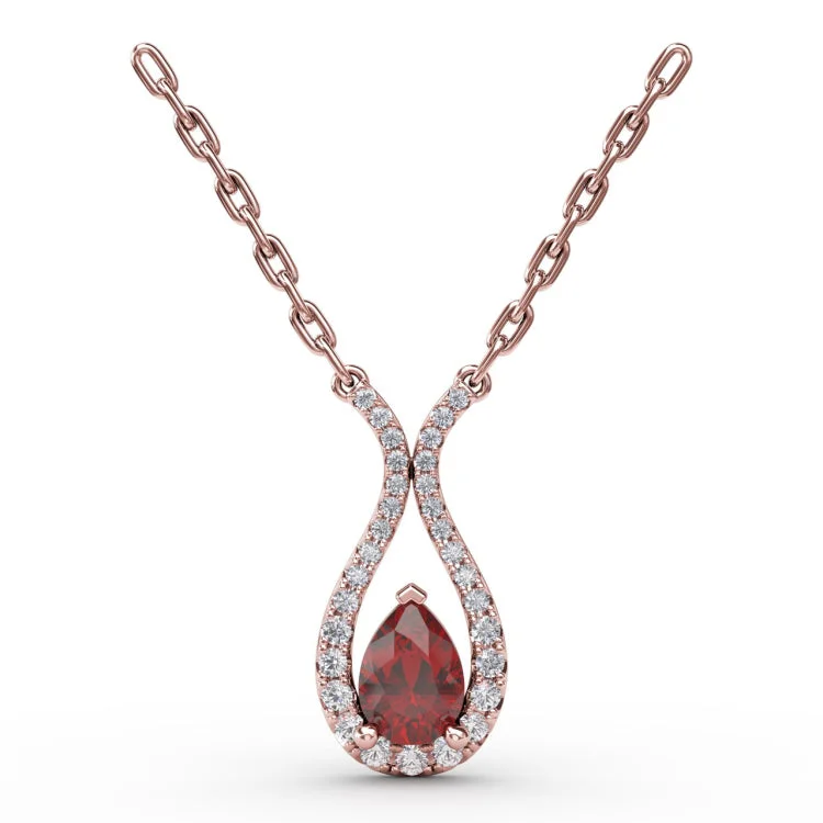 Feel The Love Ruby and Diamond Pendant