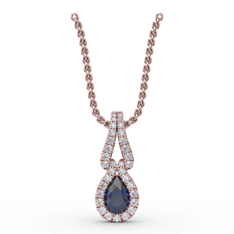 Make A Statement Sapphire and Diamond Pendant