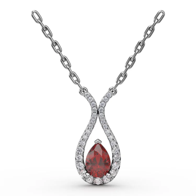 Feel The Love Ruby and Diamond Pendant