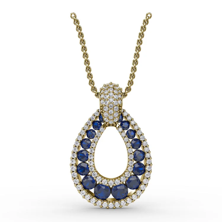 Steal The Spotlight Sapphire and Diamond Pendant