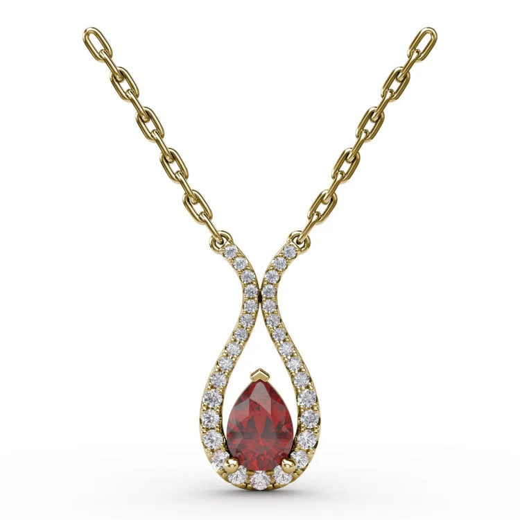 Feel The Love Ruby and Diamond Pendant