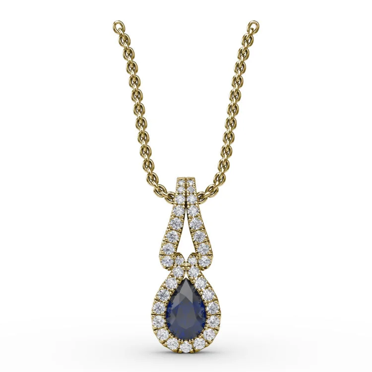 Make A Statement Sapphire and Diamond Pendant