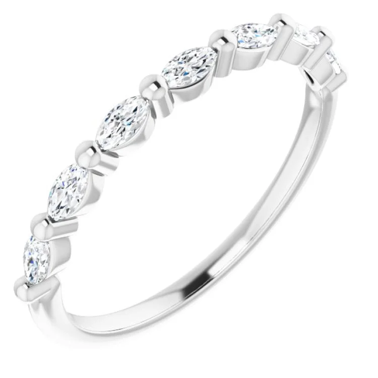 14K White 1/3 CTW Natural Diamond Anniversary Band