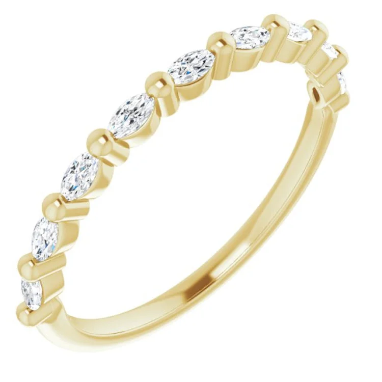 14K Yellow 1/4 CTW Natural Diamond Anniversary Band