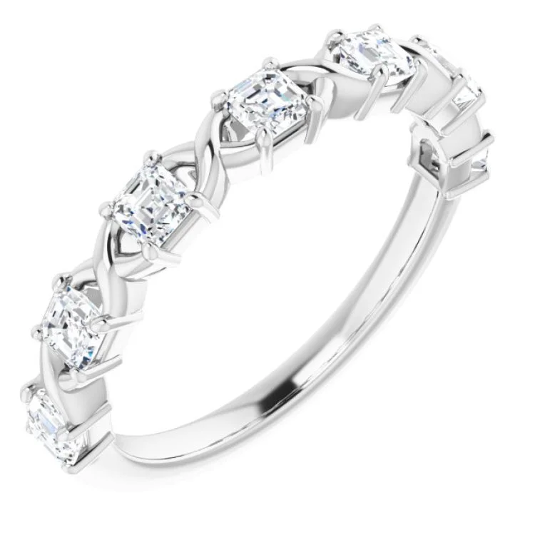 14K White 3/4 CTW Natural Diamond Anniversary Band