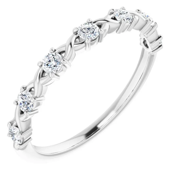 Platinum 1/3 CTW Natural Diamond Anniversary Band