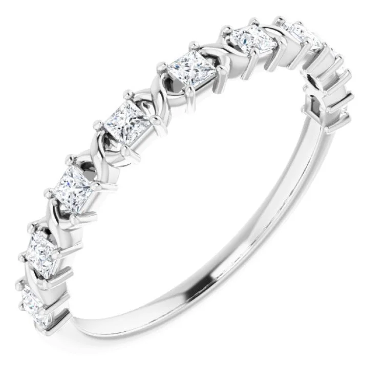 14K White 1/3 CTW Natural Diamond Anniversary Band