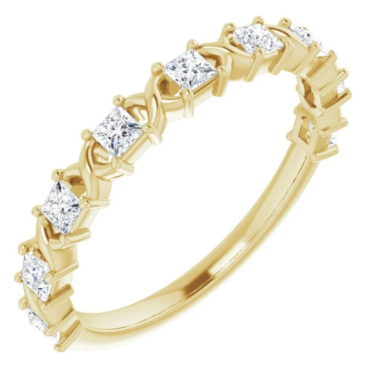 14K Yellow 1/2 CTW Natural Diamond Anniversary Band