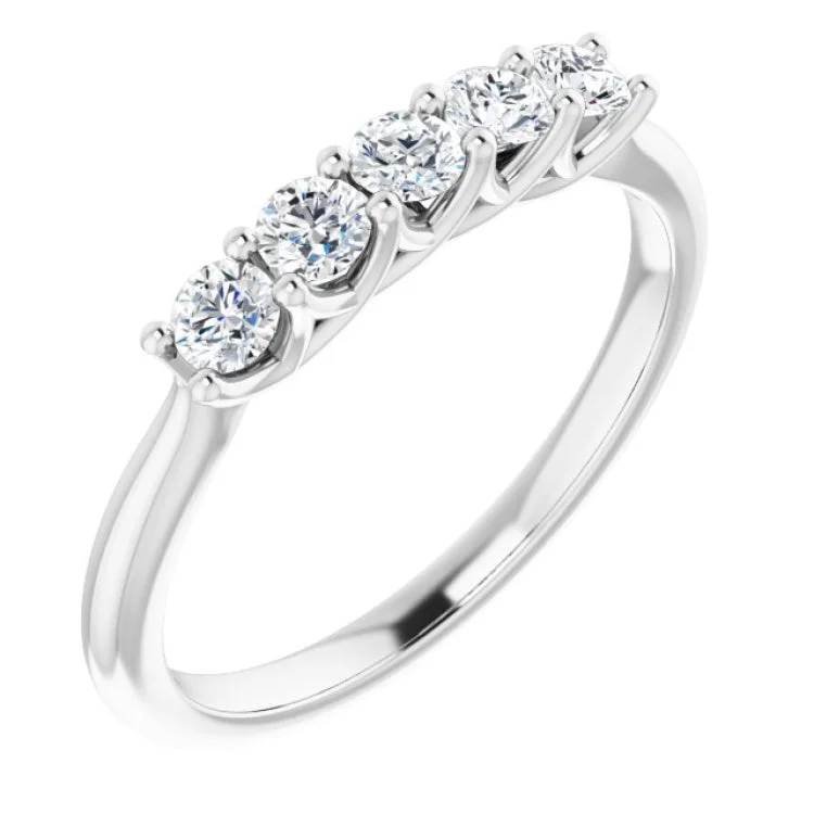 Platinum 3/8 CTW Natural Diamond Anniversary Band