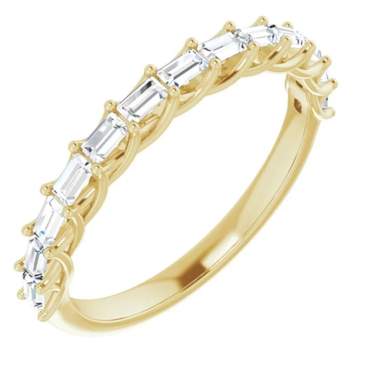 14K Yellow 3/8 CTW Natural Diamond Anniversary Band