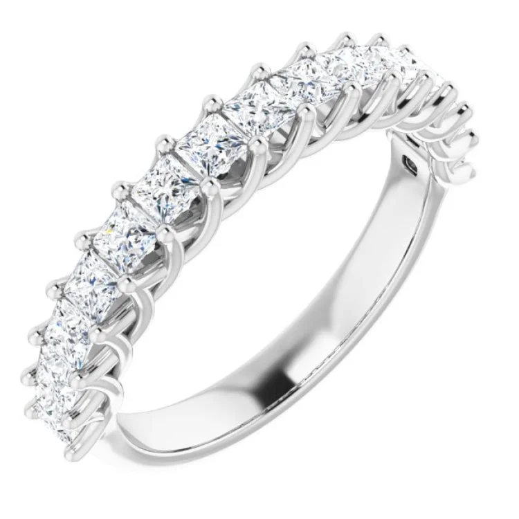 Platinum 1 CTW Natural Diamond Anniversary Band