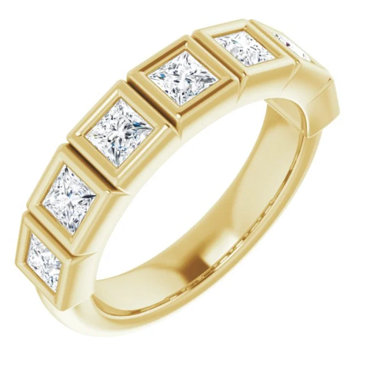 14K Yellow 1 1/8 CTW Natural Diamond Anniversary Band