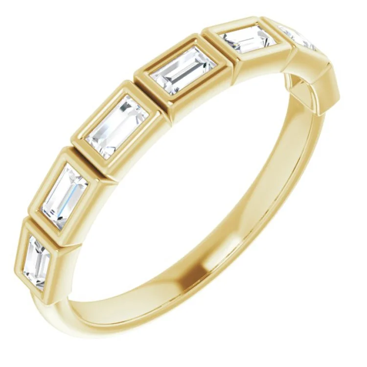 14K Yellow 1/4 CTW Natural Diamond Anniversary Band