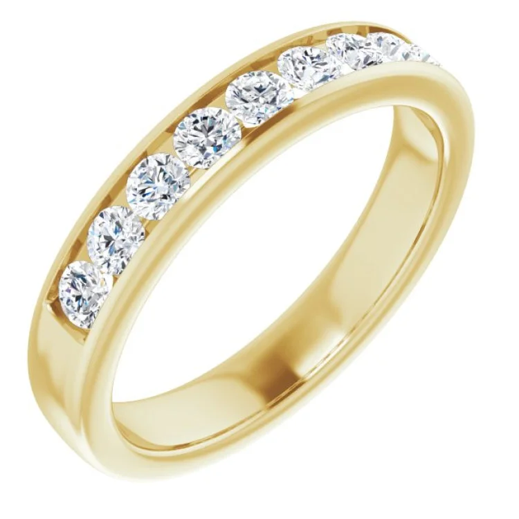 14K Yellow 3/4 CTW Natural Diamond Band