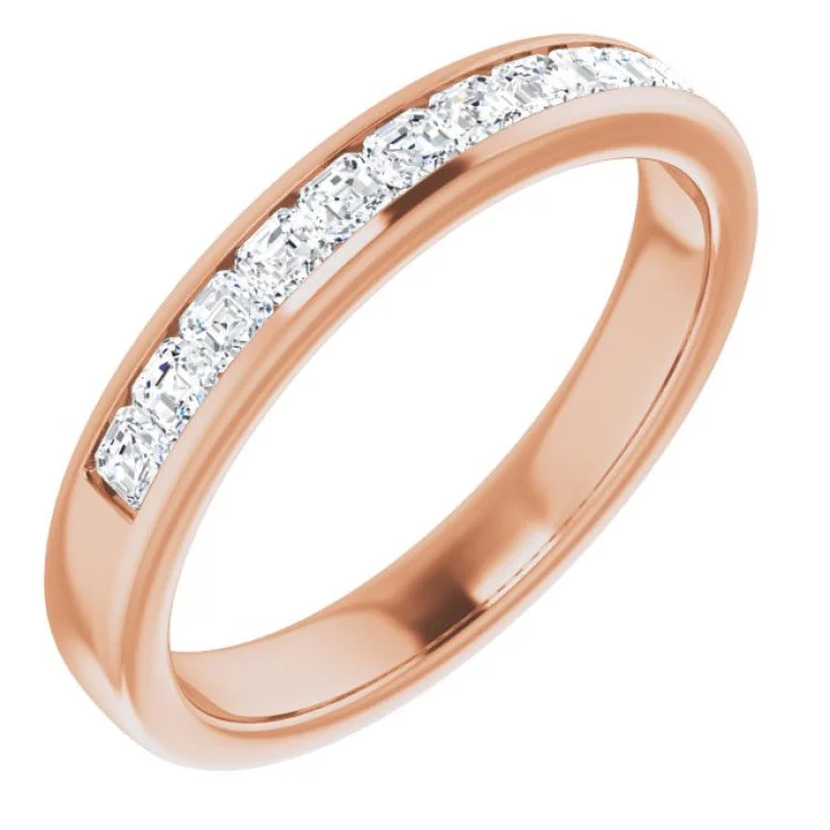 14K Rose 3/4 CTW Natural Diamond Band