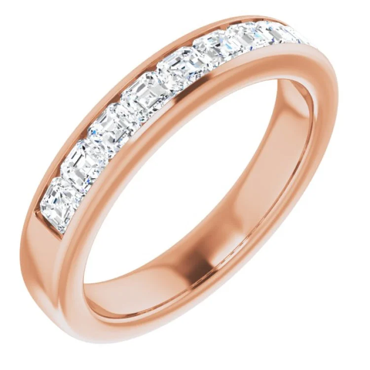 14K Rose 1 3/8 CTW Natural Diamond Band