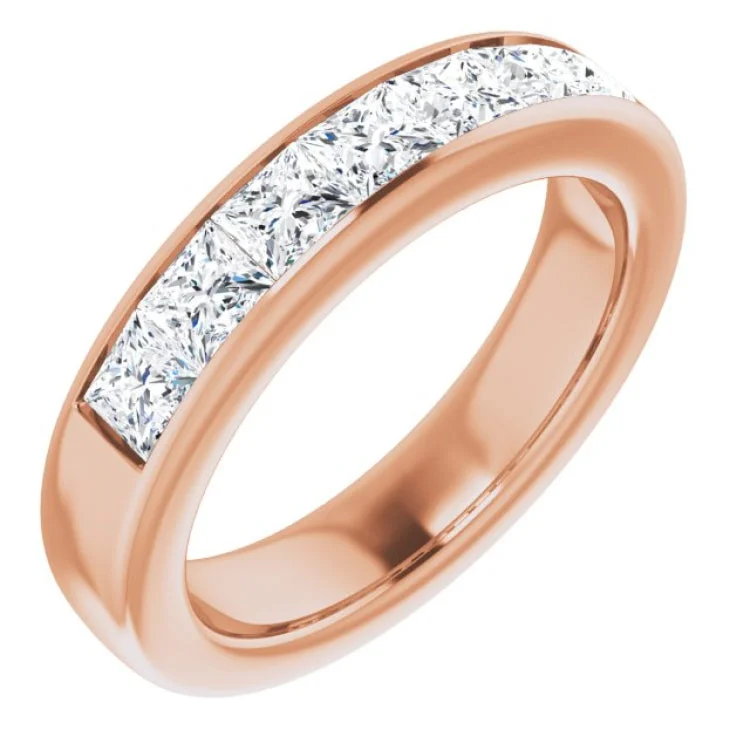 14K Rose 2 1/8 CTW Natural Diamond Band