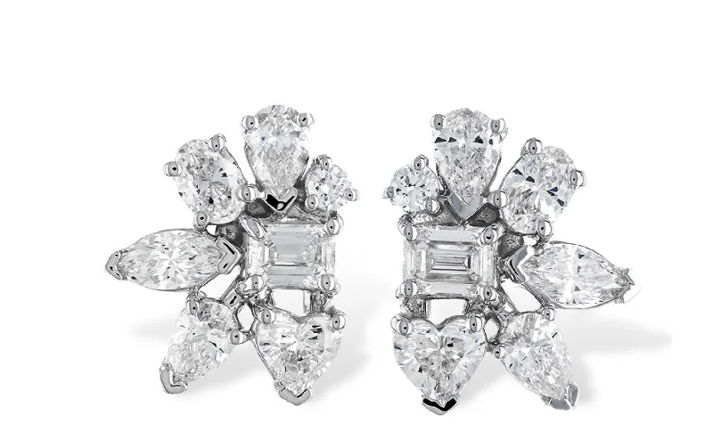 Allison Kaufman Diamond Cluster Earrings