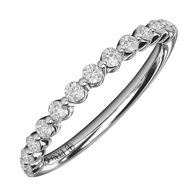 Fana Diamond Single Prong Wedding Band in 14kt White Gold (1/3ct tw)