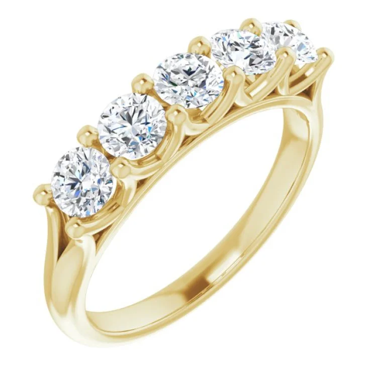 14K Yellow 1 CTW Natural Diamond Anniversary Band