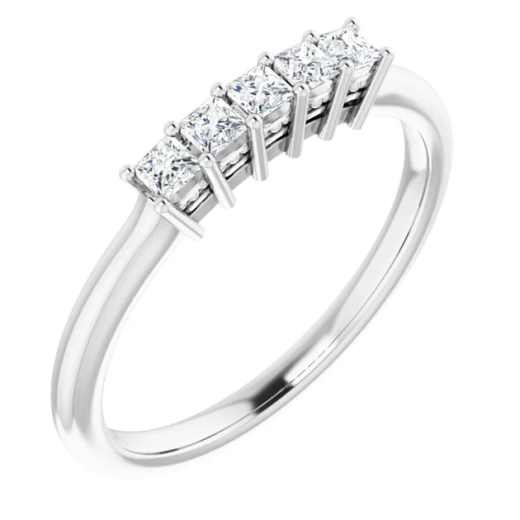 Platinum 1/4 CTW Natural Diamond Anniversary Band