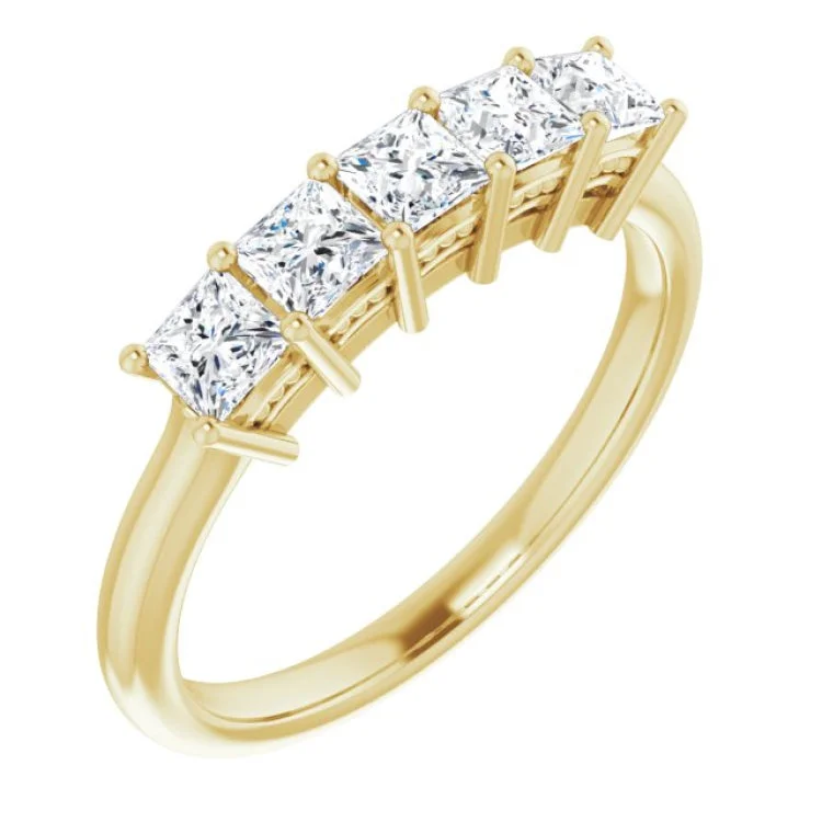 14K Yellow 3/4 CTW Natural Diamond Anniversary Band