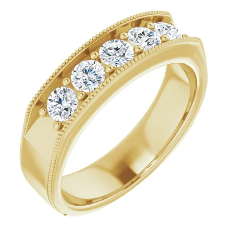 14K Yellow 1 CTW Natural Diamond Ring