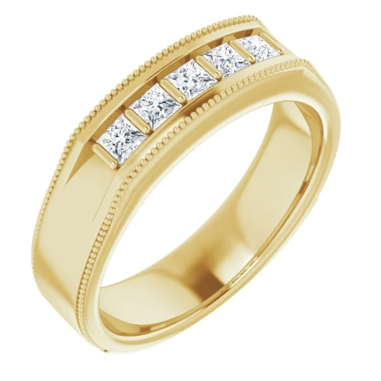 14K Yellow 1/2 CTW Natural Diamond Ring