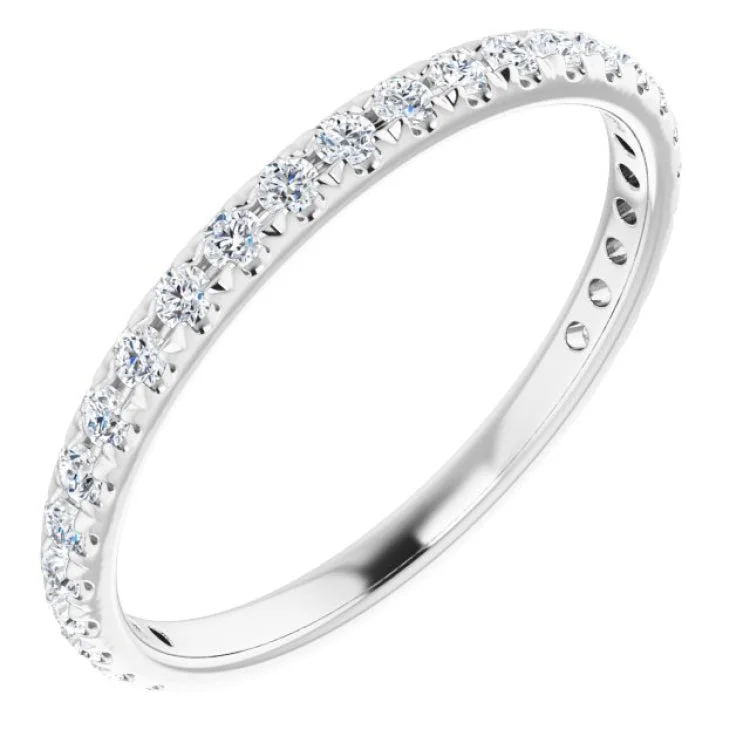 Platinum 1/3 CTW Natural Diamond French-Set Anniversary Band