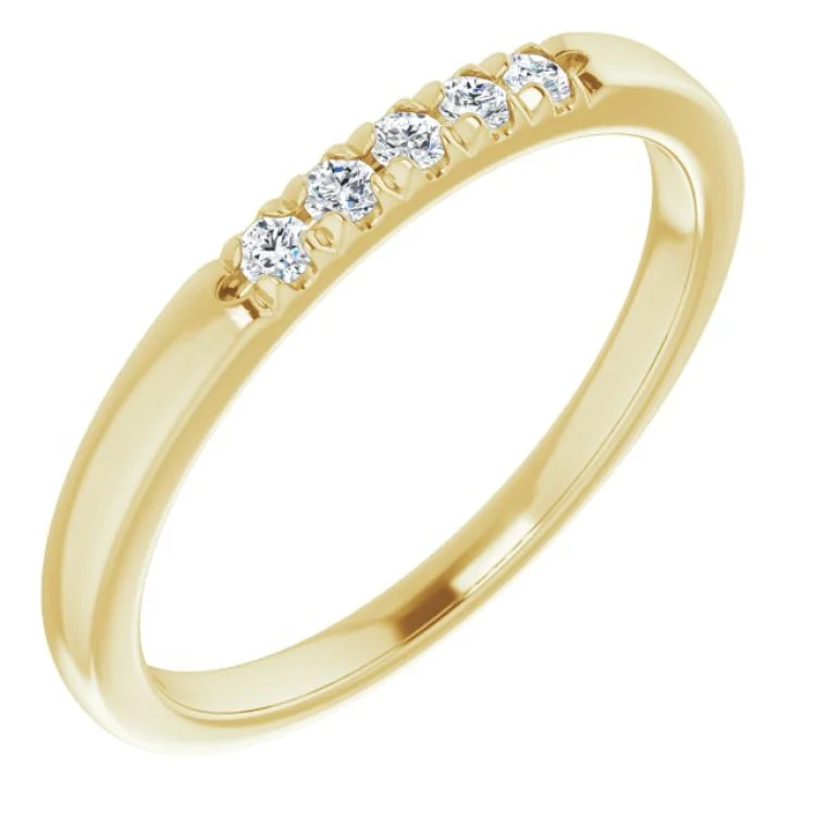 14K Yellow 1/10 CTW Natural Diamond Anniversary Band