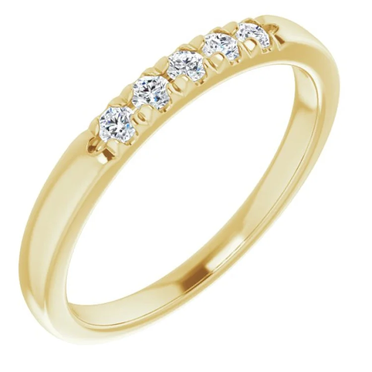 14K Yellow 1/6 CTW Natural Diamond Anniversary Band