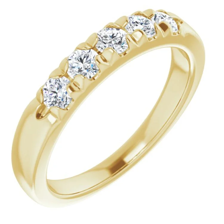 14K Yellow 1/2 CTW Natural Diamond Anniversary Band