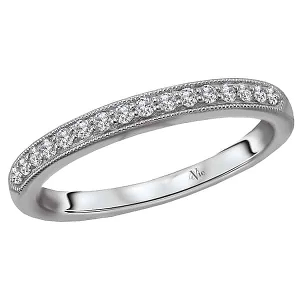 La Vie Bead Set Diamond Band with Milgrain