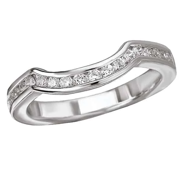 La Vie Channel Set Diamond Contour Band