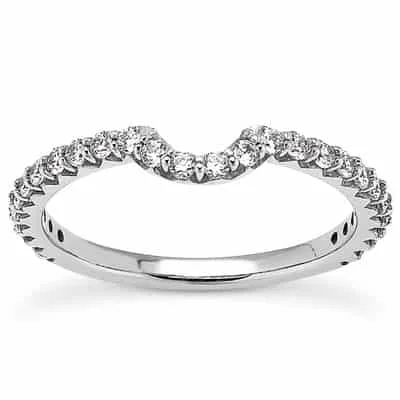 Prong Set Diamond Contour Band