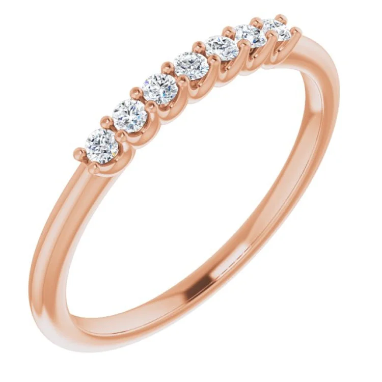 14K Rose 1/6 CTW Natural Diamond Anniversary Band