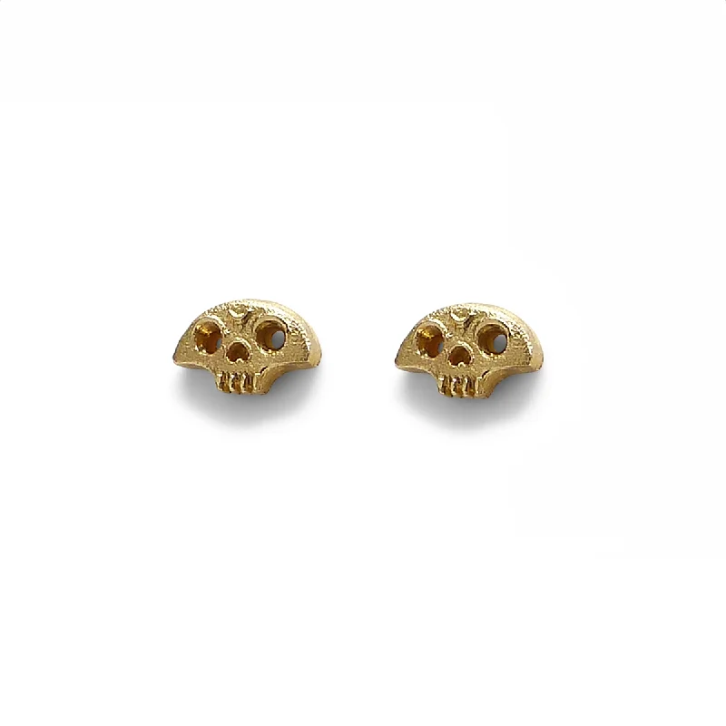 14k Bitty Skull Studs