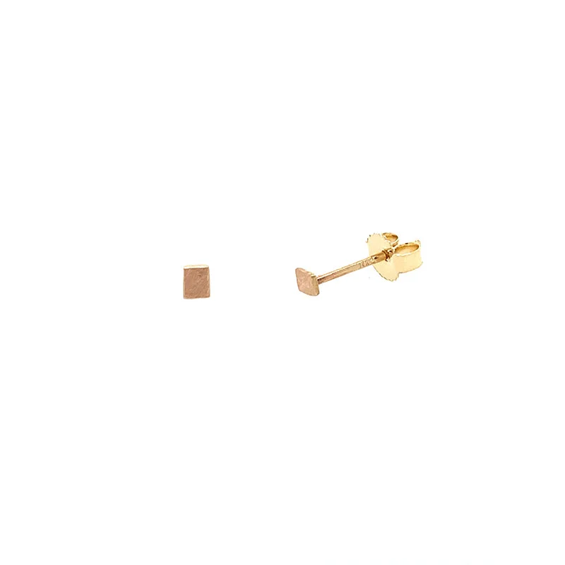 14k Itty Bitty Square Studs