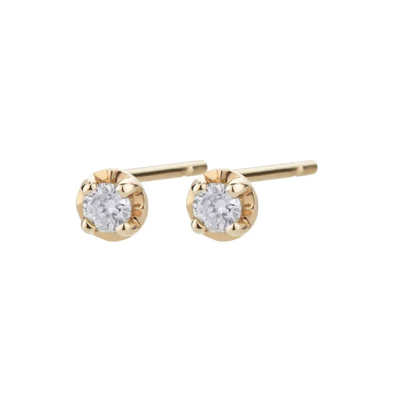 14K Large Prong Diamond Studs