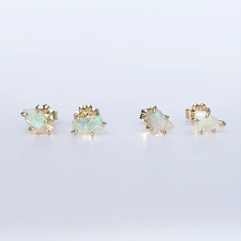 14K Small Australian Opal Studs