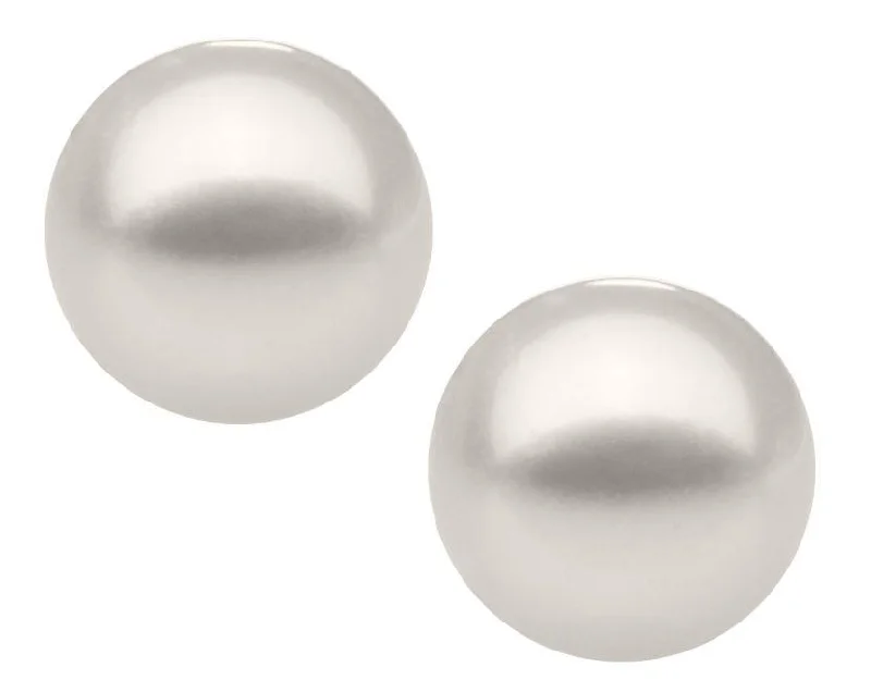 14K W Gold 4mm Baby Pearl Studs