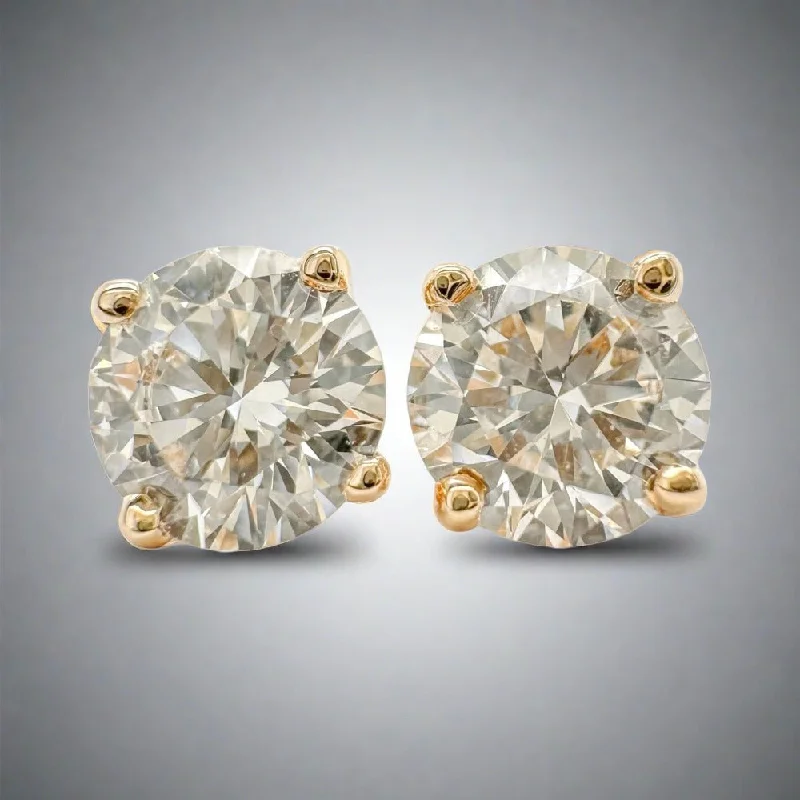 14K Y Gold 0.91ctw F/VS1 Lab-Created Diamond Stud Earrings