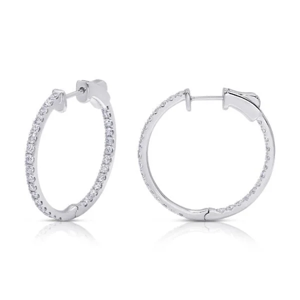 Diamond Inside Out Hoops