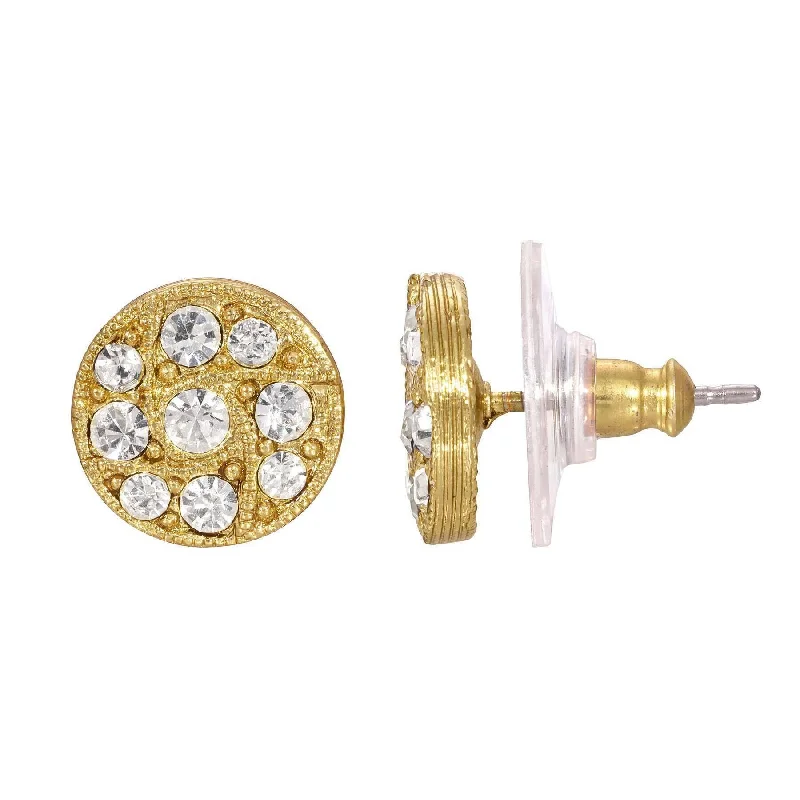 1928 Jewelry Petite Round Crystal Accent Stud Earrings