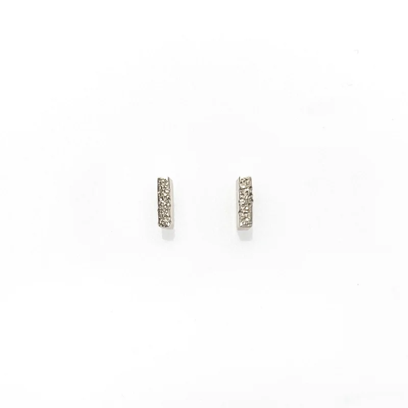 Dusted Column Stud - Sterling