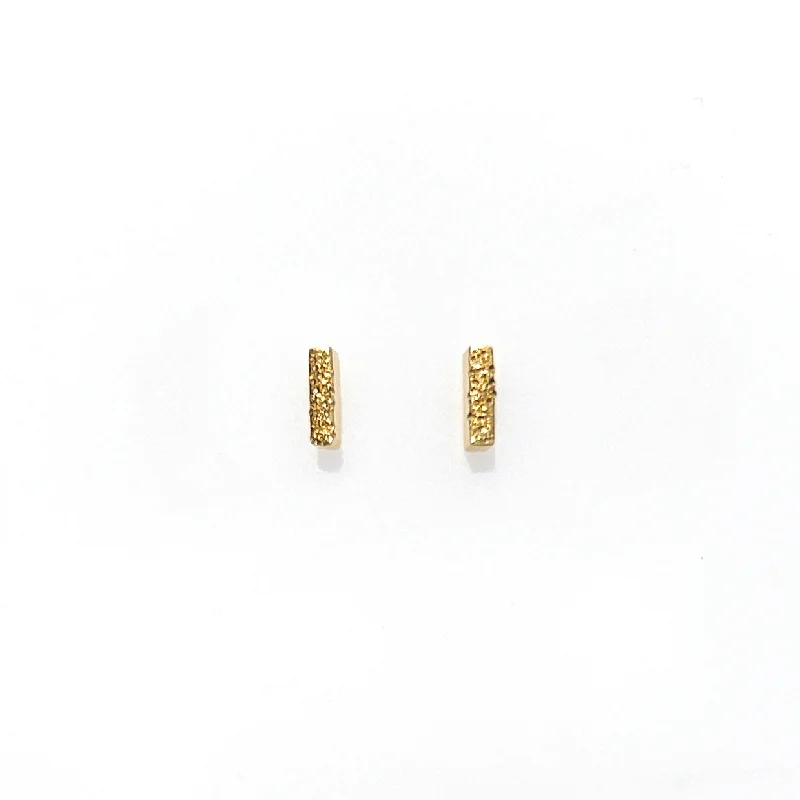 Dusted Column Stud - Vermeil