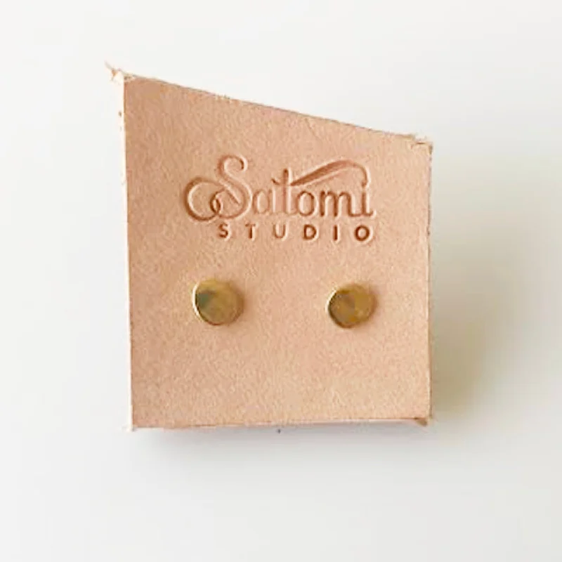 Full Moon Studs - Brass