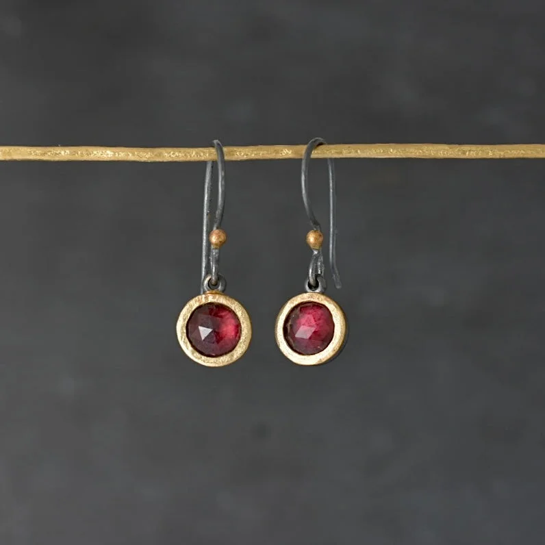 Garnet Bubble Earrings