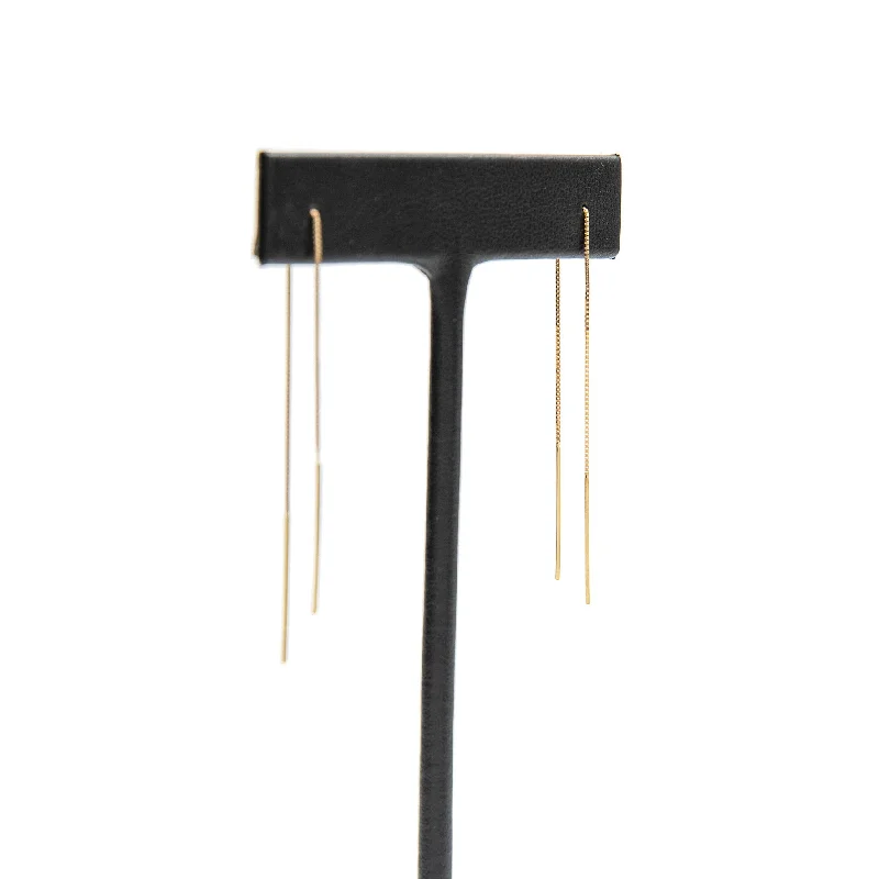 Gold bar ear threaders